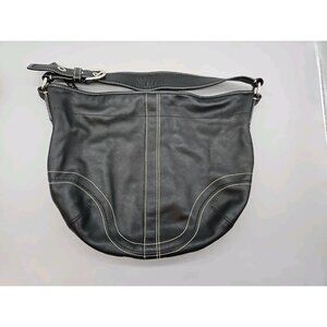 COACH Soho Hobo Black Leather Shoulder Bag Purse Excellent No. H0751-F10907